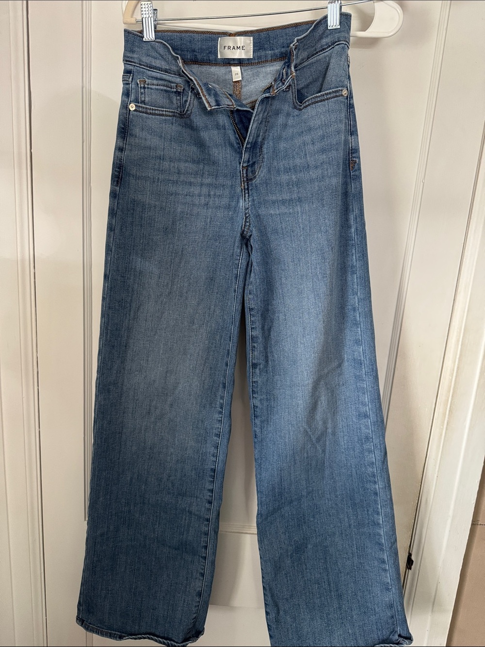 Frame Denim Light Blue Wide-Leg Jeans